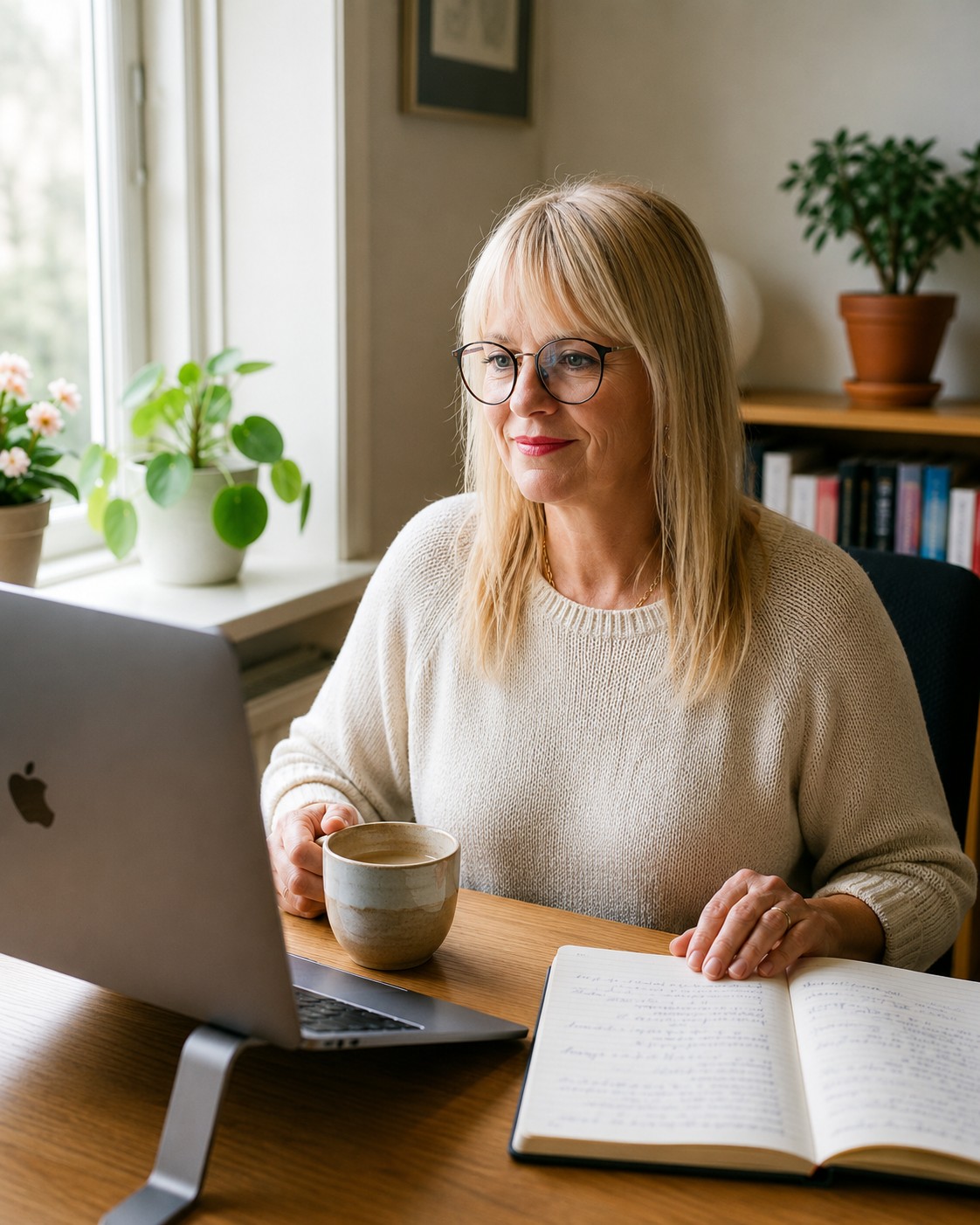 Hélène vous accompagne en visio dans un cadre confidentiel, bienveillant et propice à des échanges de qualité.